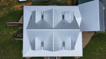Standing-seam metal roof installed by White's Roofing Co in Bristol, TN